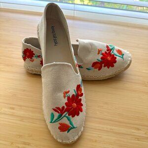 Long Tall Sally | Renee Embroidered Espadrilles | Size 13 | Never Worn